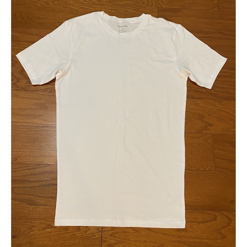Tommy John Cotton Basics‎ V-Neck Tshirt White Men's Size Large